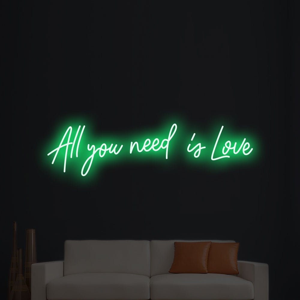 All you need is love LED Neon Sign – Rainbow Neon Sign